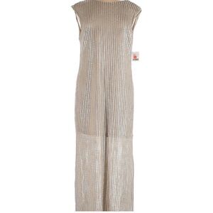 NWT Silence + Noise Metallic Maxi Dress M